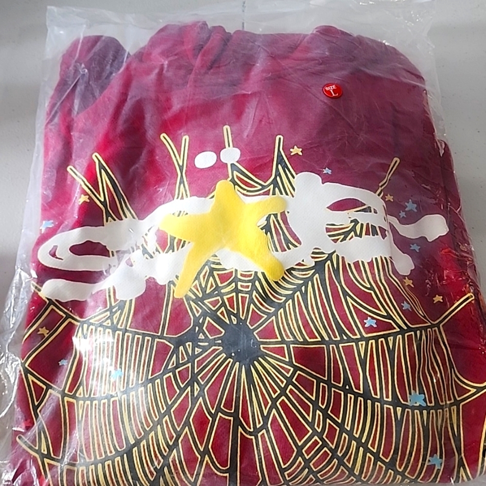 Spider Worldwide Hoodie Burgundy Red Rare